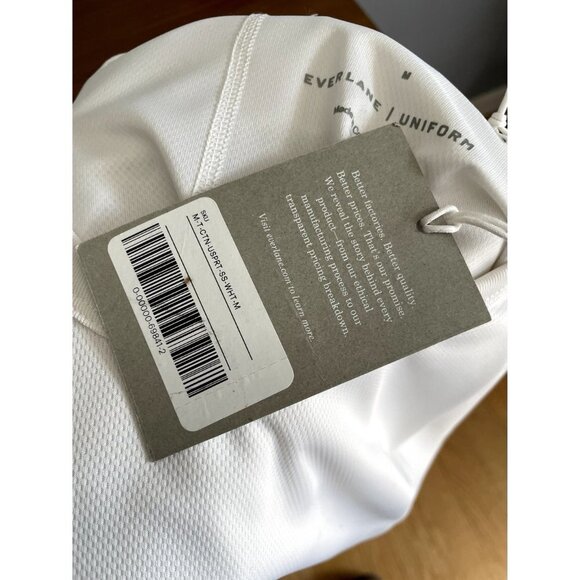 Everlane Uniform The Sport Crew Neck Short Sleeve Tee White Mens - Picture 6 of 6